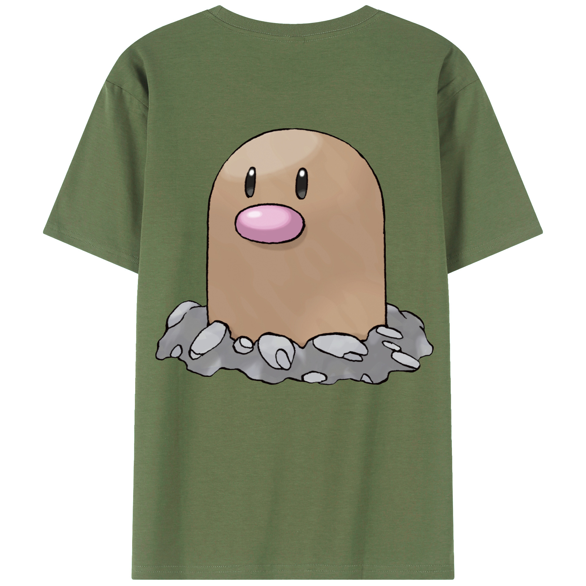 （画像用） ポケットモンスター Pokémon 綿100％ メンズ半袖Tシャツ（バックプリント） 通気性
